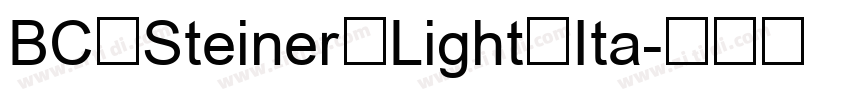 BC Steiner Light Ita字体转换
